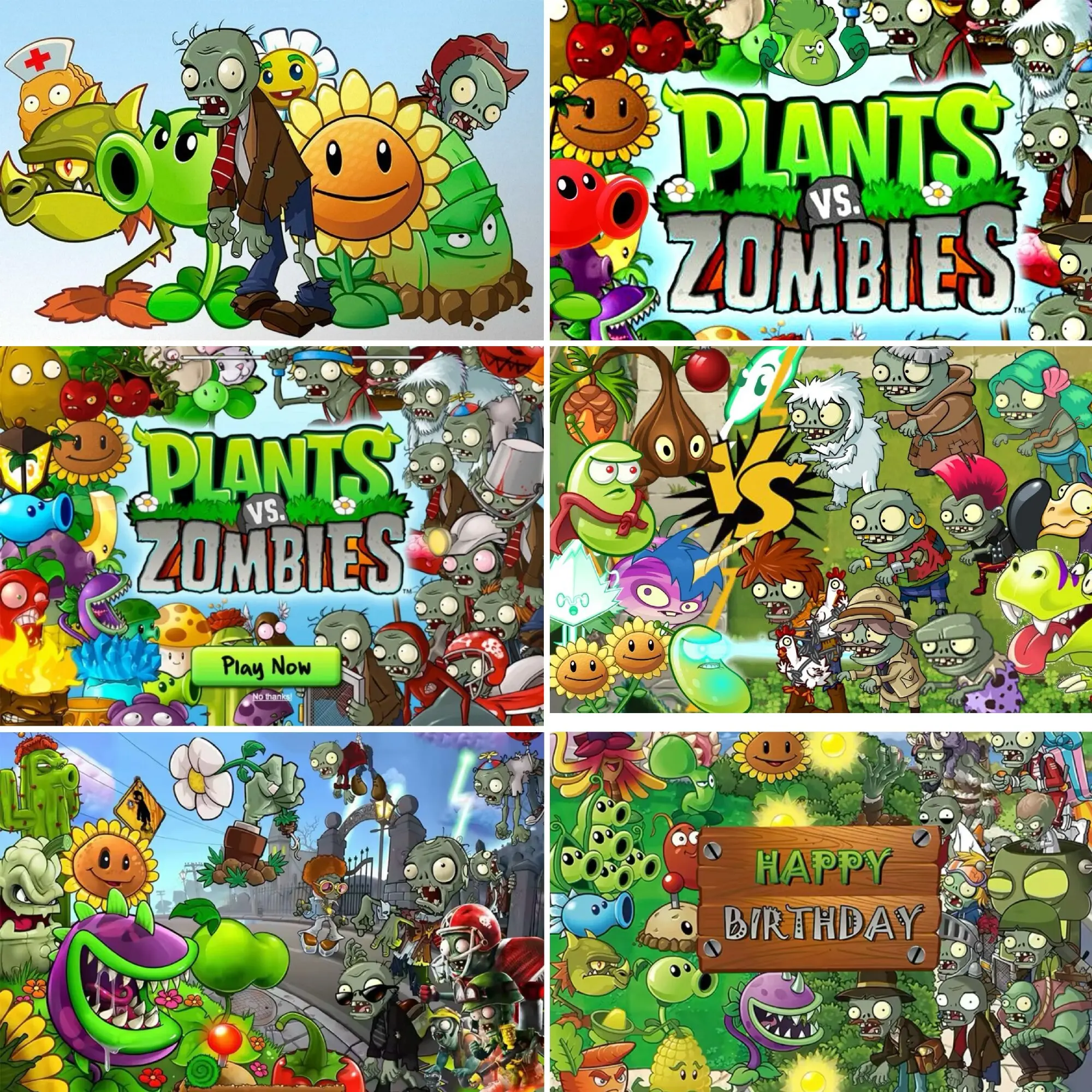 

Game Plants &vs. Z-Zombies Theme Birthday Party Background Decoration Children's Party Supplies Props Gifts