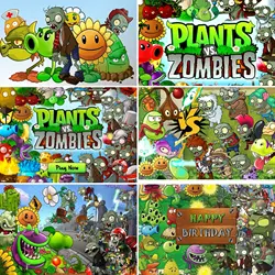 Game Plants &vs. Z-Zombies Theme Birthday Party Background Decoration Children's Party Supplies Props Gifts