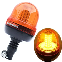 LED Rotating Warning Light Tractor Truck Flashing Amber Flexible Emergency Strobe Signal Lamp Beacon for Trailer Boat 12V 24V