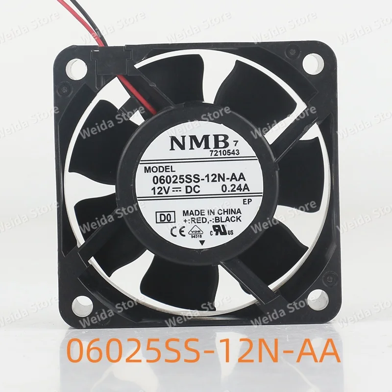 New NMB 6025 6CM 06025SS-12N-AA 5V 24V 48V DC12V 0.24A frequency converter with cooling fan