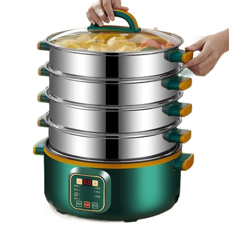 

Household multi-functional electric heating pot three-layer large-capacity automatic power failure