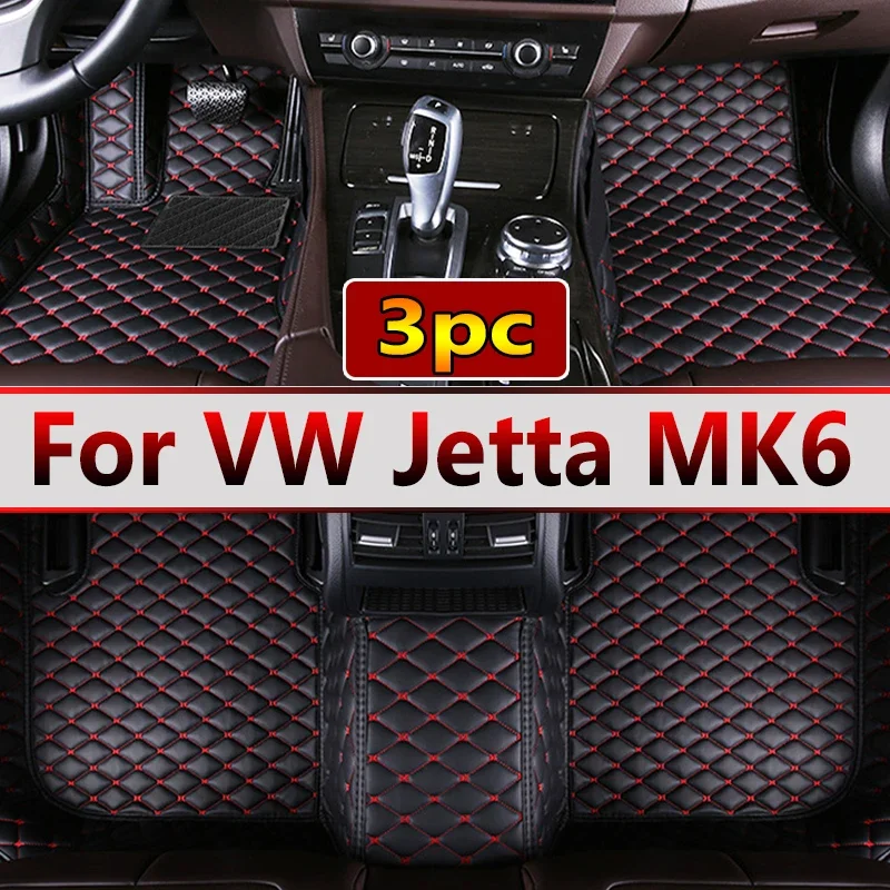 Quality Car Floor Mats For VW Jetta MK6 2011-2016 Auto DropShipping Center Interior Accessories 100% Fit Leather Carpets Rugs Fo