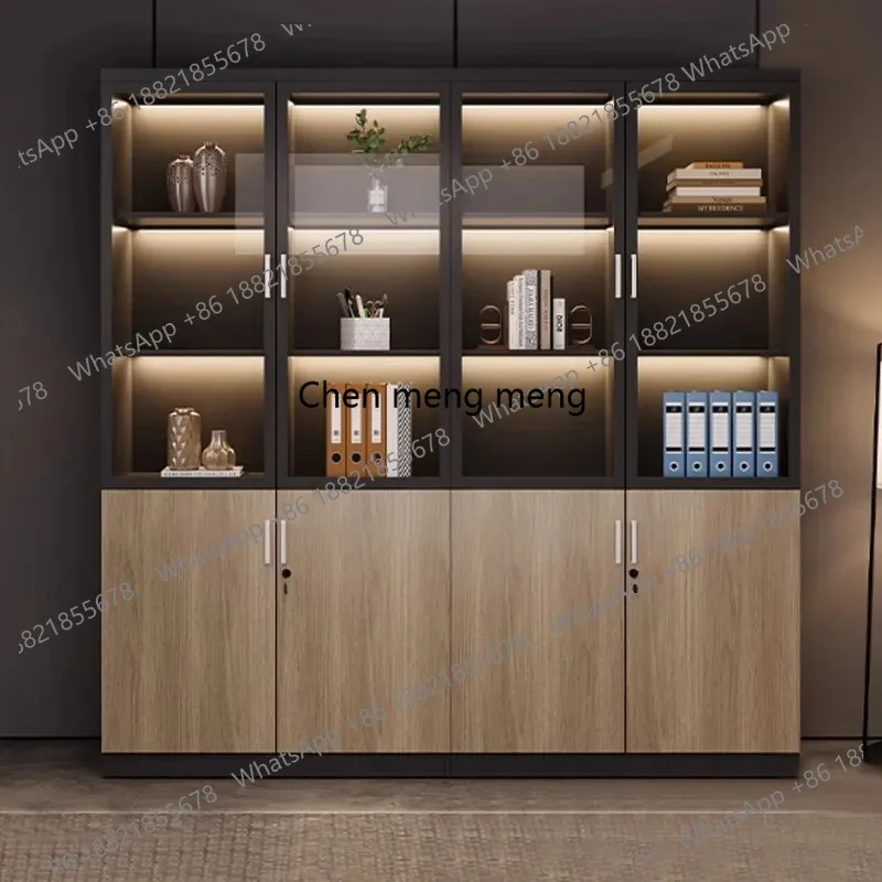 Modern office archival glass bookcase Storage locker office organizer cabinets for living room filing cabinets office storages