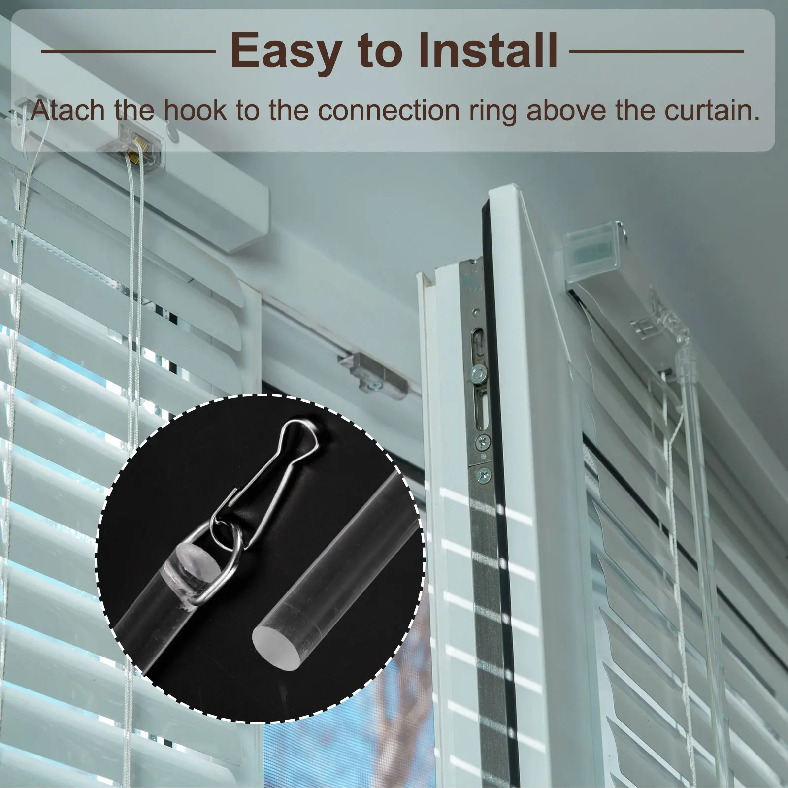 Asta per tende trasparente da 2 pezzi da 12", parte di ricambio per bacchetta cieca in acrilico