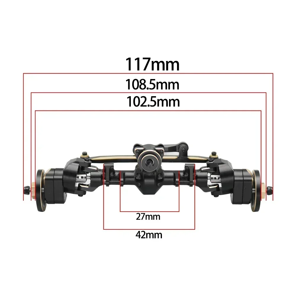 HooCrawler All Brass SCX24 Portal Axle with Heavy Brass Weights for 1/24 RC Crawler Axial SCX24 90081 C10 Jeep Gladiator Bronco