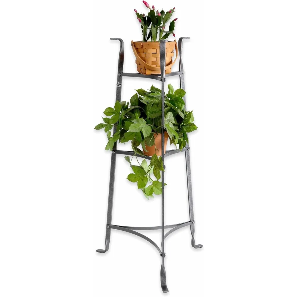 Premier 3-Tier Plant Stand, Pot Rack, Hammered Steel