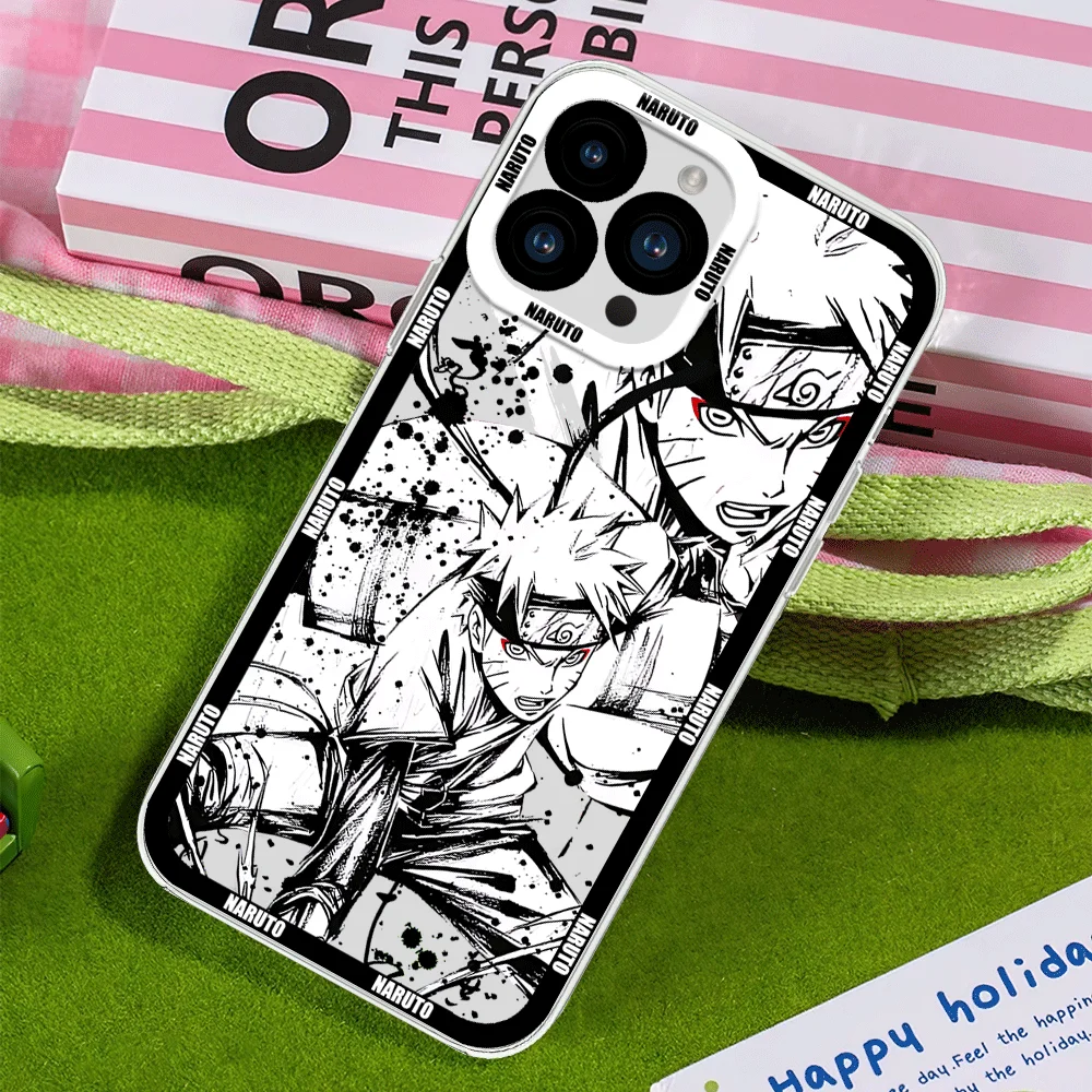 Anime N-NARUTOS Ninja Cool For iphone 11 12 13 14 15 16 Mini Plus Pro Max Transparent Shell