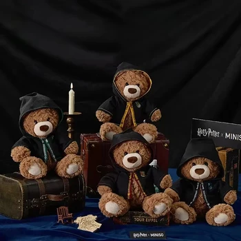 Harry Potter Series Plush Doll Toys No.10 Academy Gifford Bear Cute Cloak Stuffed Animal Big Doll Children's Birthday Gifts