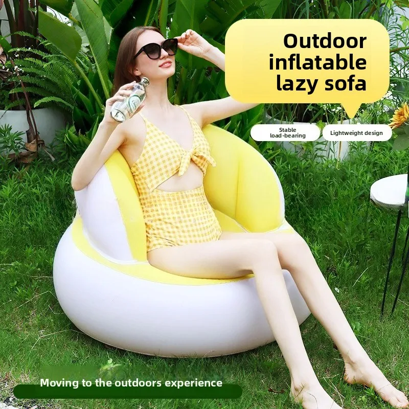 Inflatable Single Sofa Office Leisure Home Portable Children's Sofa Foldable Outdoor Sofa
