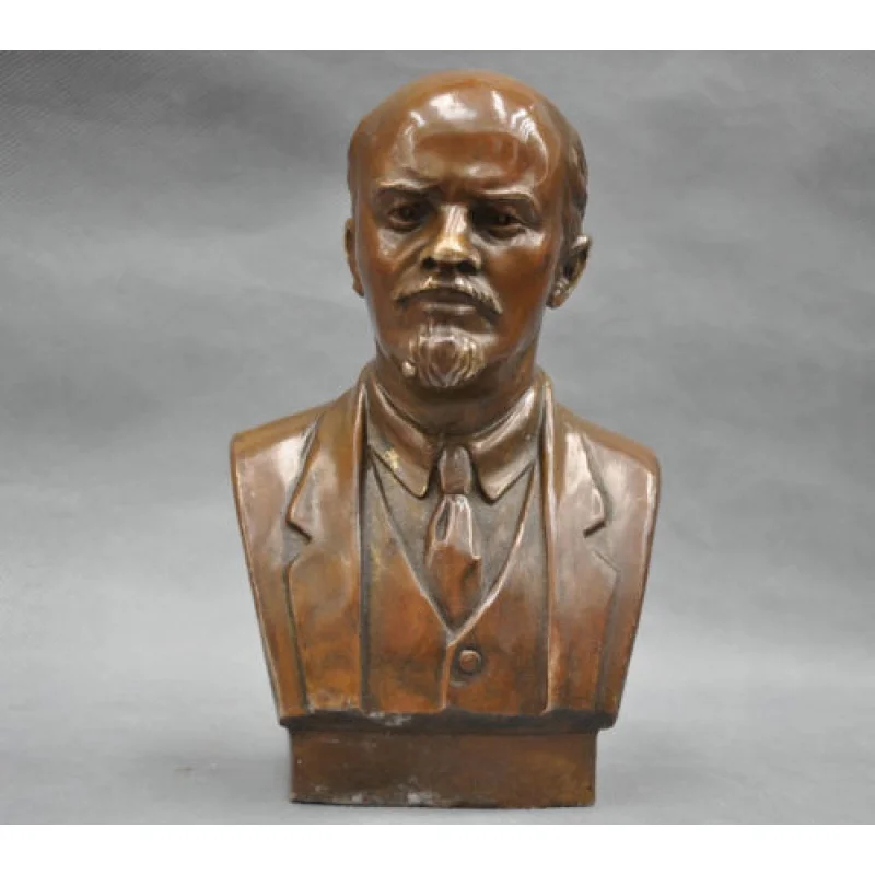 7\'\' Soviet Leader Vladimir Ilyich Ulyanov Lenin Bust Bronze Statue