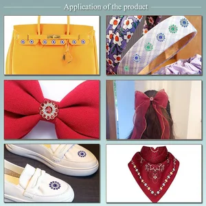 أحجار الراين الذهبية زهرة مخلب للملابس ، بلورات بريق ، تقليم أحجار الخرز ، الحرف اليدوية ، خياطة على الأحجار الكريمة ، 30 قطعة - 100 قطعة أفضل 10 أحجار مبيعا لتزيين النعال - No9