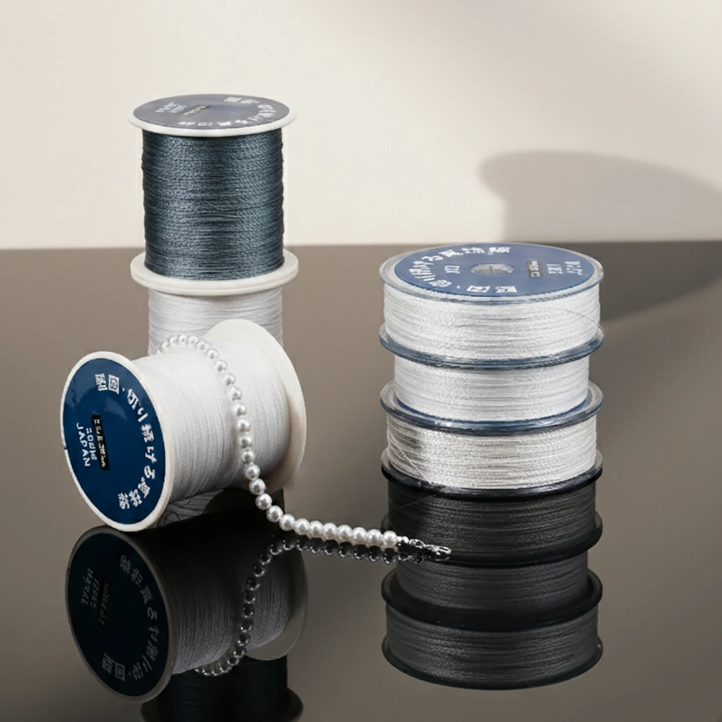 1 Rolle ca. 200 m Perlengarn, nicht elastisch, Perlenschnur für DIY-Halsketten, Armbänder, Perlenschnüre, Zubehör – Detail 7