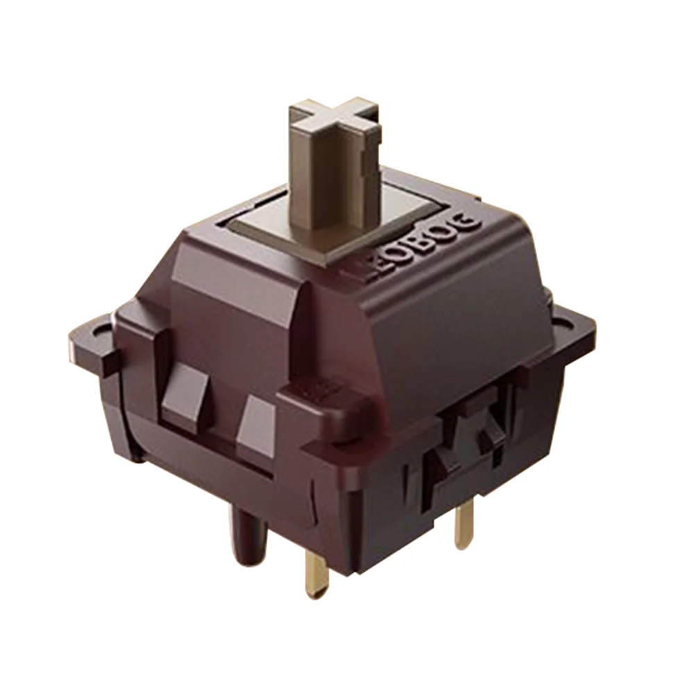 LEOBOG Standard Brown Switch for Mechanical Keyboard Tactile 43g 5 Pins Light Force Similar with Cherry Brown Lubed
