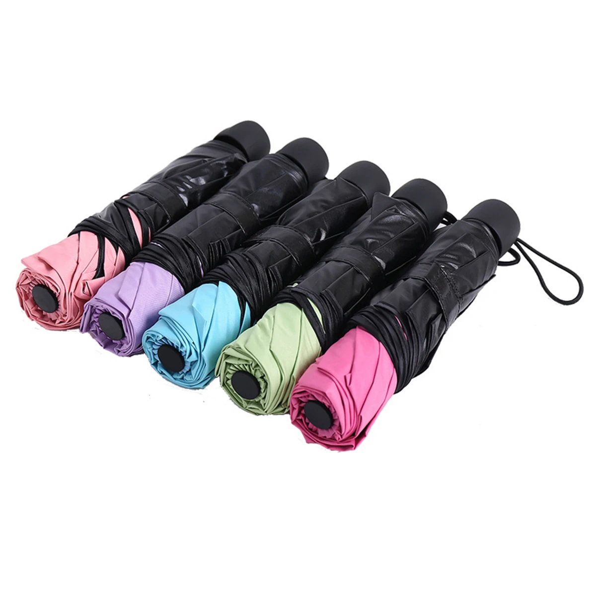Shine Dual-use Umbrella, Water Blossom Flowering Folding Manual Umbrella