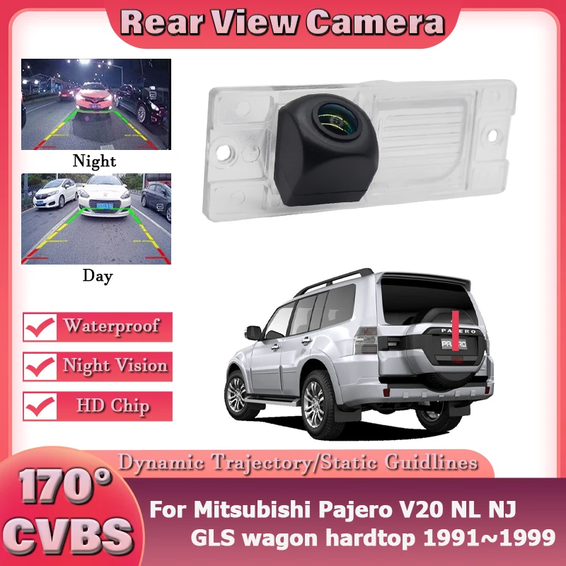 Backup Rear View Camera For Mitsubishi Pajero V20 NL NJ GLS wagon hardtop 1991~1999 CCD Night Vision Parking Camera FishEye Lens