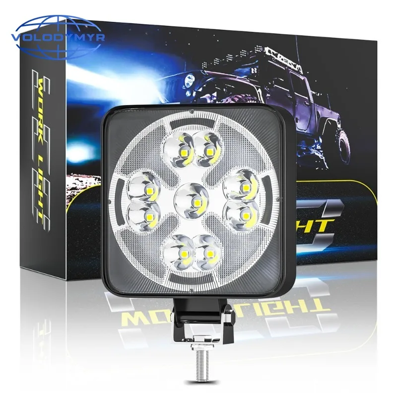 

Volodmyr 1 шт. светодиодный рабочий фонарь 14/16LED 63W 6500K 2835 мини квадратный круг вспышка белый желтый светодиодный противотуманный фонарь 12 В 24 В