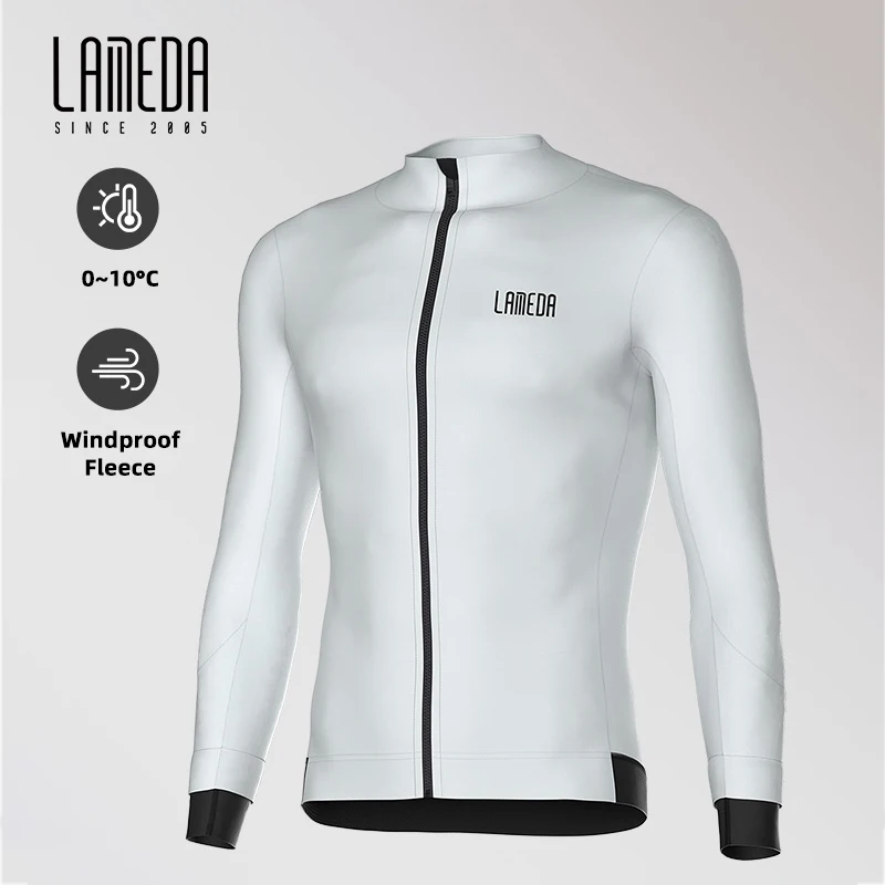 

LAMEDA Cycling Jacket Winter Windproof Fleece Keep Warm Bicycle Jersey Men Top Coat Long Sleeves MTB Road Bike