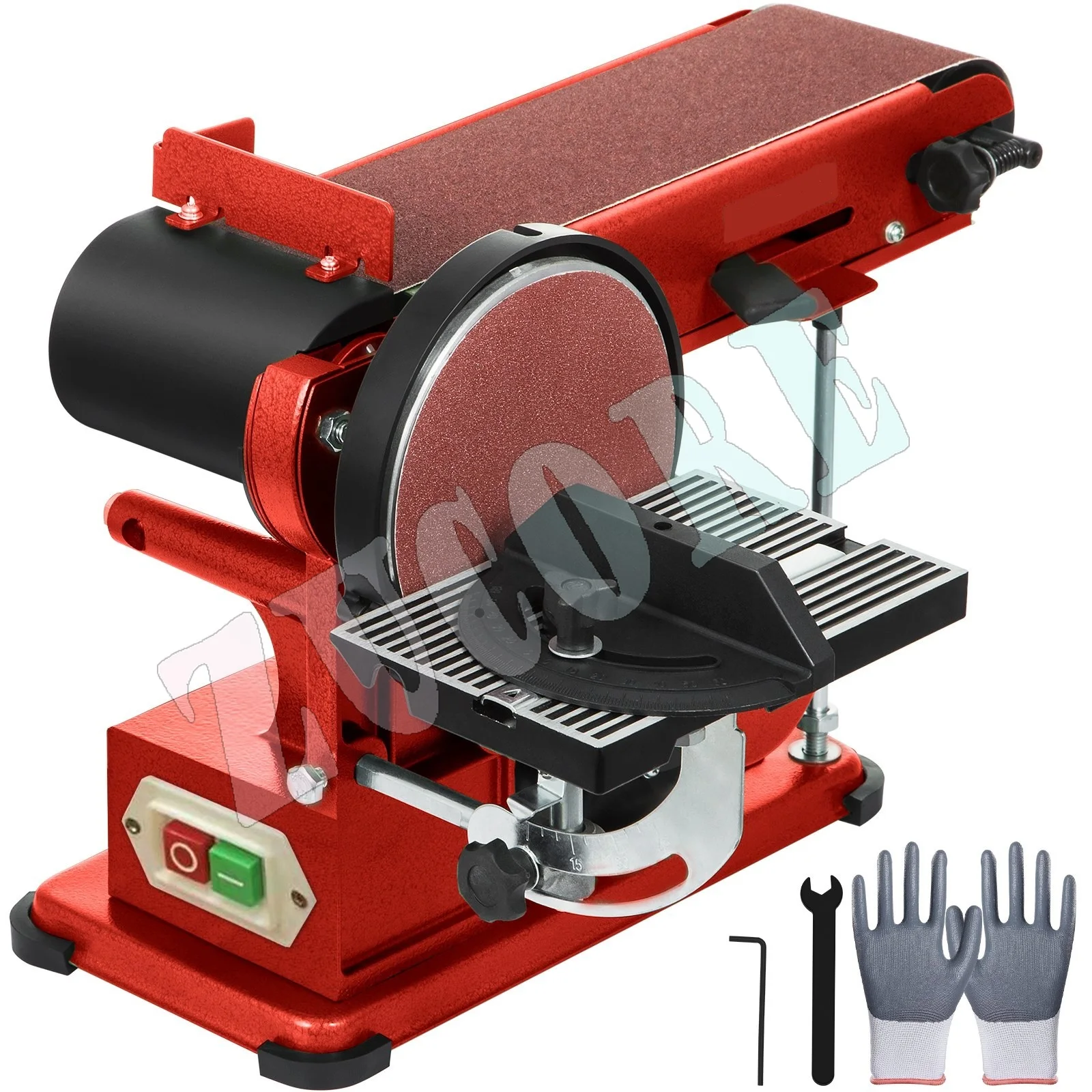 Belt Disc Sander 4x36inch and 6inch Disc, Benchtop Disc Belt Sander 375W Powerful Bench Sander For Woodworking