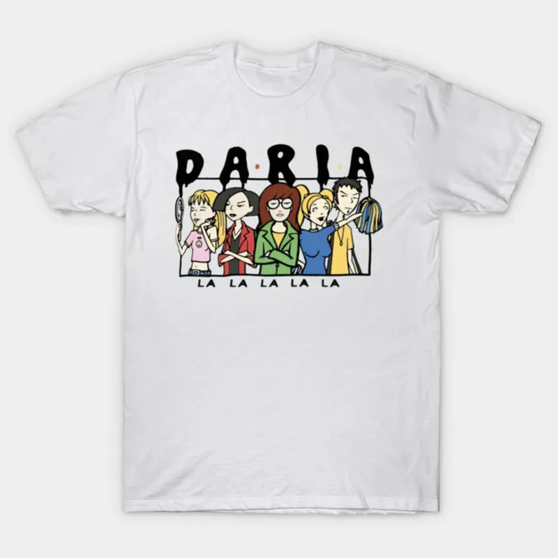 Daria The Series Graphic T‑Shirt 90s Retro Cartoon Sick Sad World Print Tees Unisex Short Sleeve Streetwear Casual Tops Fan Gift