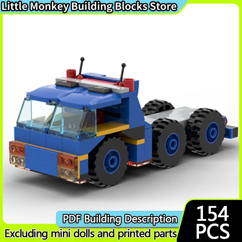 Speed Racing Car Model MOC Building Bricks Six Wheel Truck Modular Technology Children Holiday Gifts Assemble Toys Suit