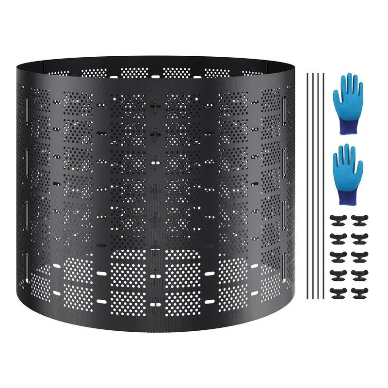 Compost Bin 220 Gallon, Outdoor Expandable Composter, Easy to Setup & Large Capacity Composting Bin, Fast Creation of Fertile Soil