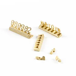 Mini Adjustable Number Tag Jewelry Watches Retail Display Pricing Repeatable Fits Dollar Pound Euro 3D Numbers Price Blocks