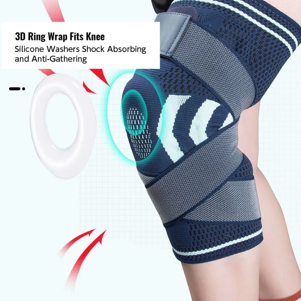 1PCS Knee Brace Compression Knit Knee Pad for Sports Quickly Absorb Perspiration Keep Knee Warm Knee Boosters Breathable Support image 5