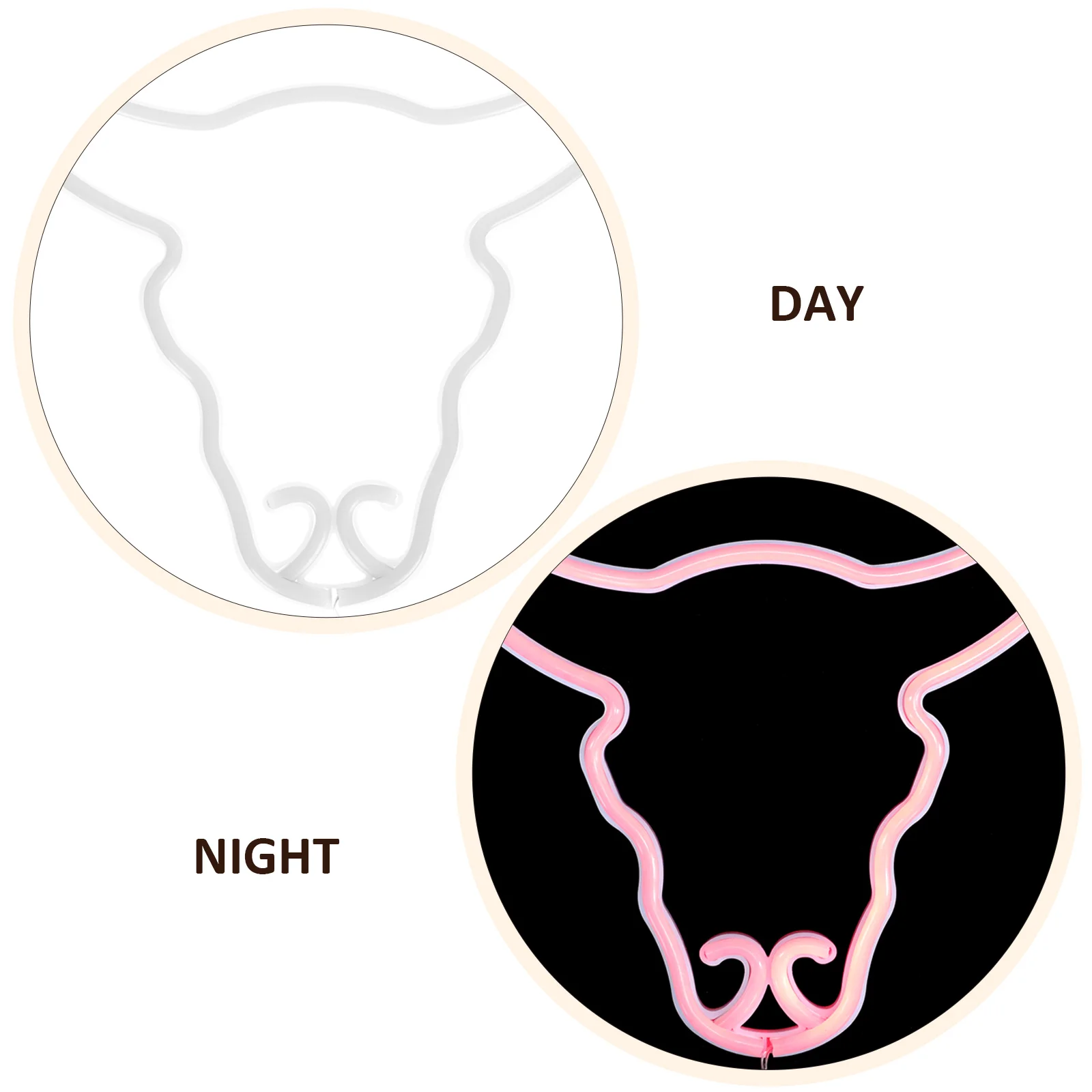 

1PC Charming Cow Head Neon Light Decorative LED Lamp Eye-Friendly for Hotels Parties Gatherings