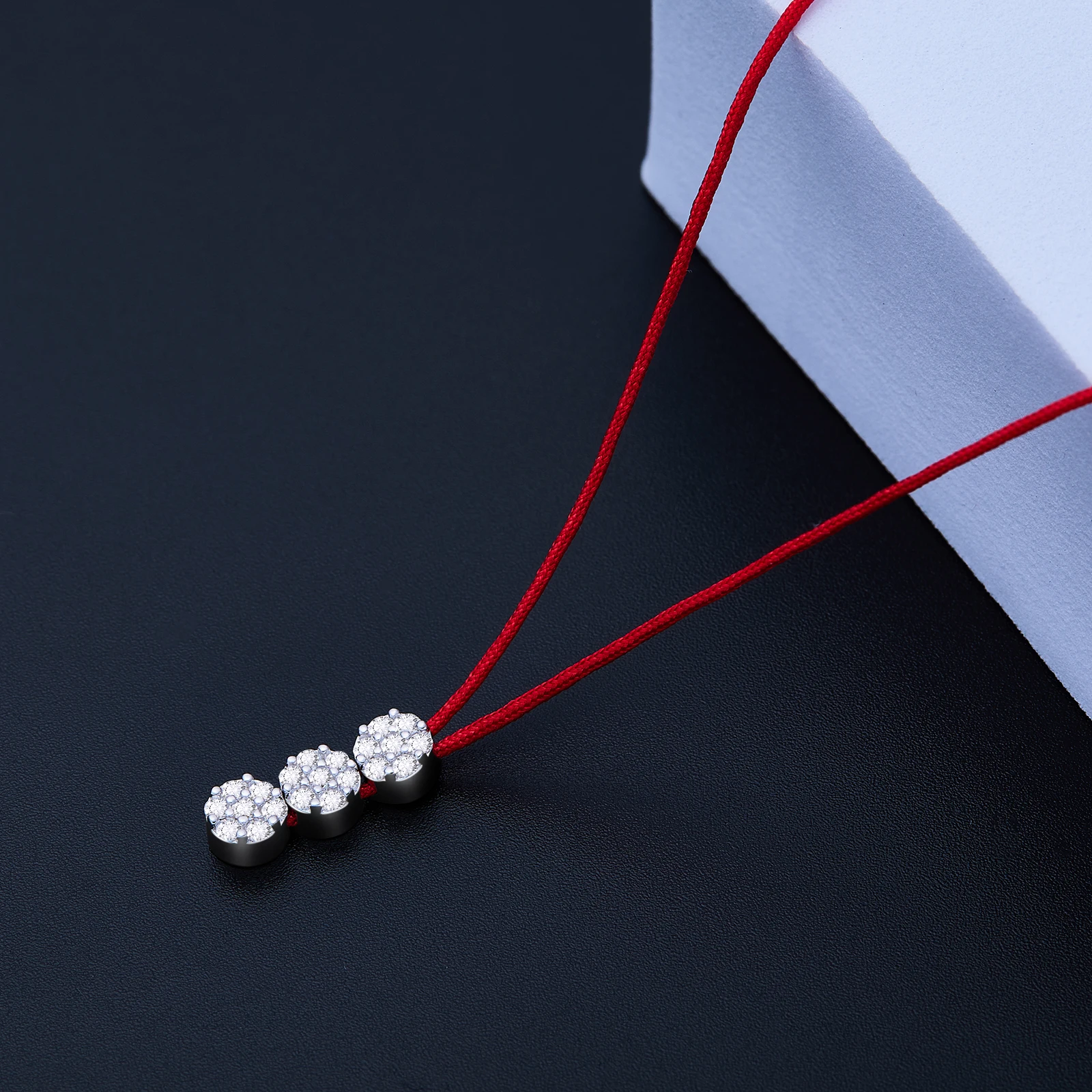 

Популярное французское ожерелье Moonmory из стерлингового серебра 925 пробы с черным шнурком и тремя маленькими круглыми подвесками для женщин, регулируемое