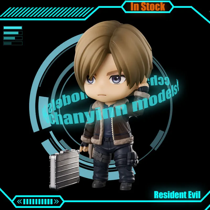 

Original 10cm Gsc Resident Evil Anime Figure Q Version Leon Action Figurine Leon S.Kennedy 2337 Statue Collection Biohazard Toys