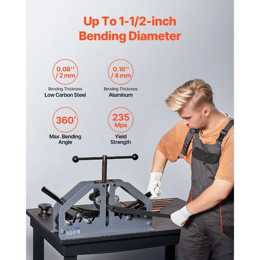 Dobrador de rolo de tubo Max 11 2 Dobrador de rolo de tubo manual com 6 matrizes