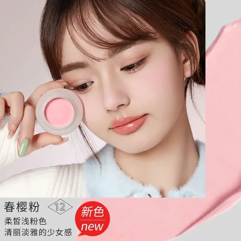 Foreverkey Blush Paste Mud Monochrome Blush Women's Purple Expansion Matte Eye Shadow Color Enhancing Purple Blush Mud Stick