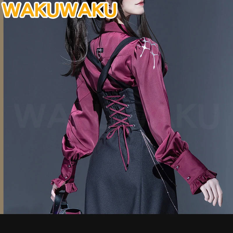 【Official】Kafka Cosplay Costume Game Genshin Impact WakuWaku Women Daily Doujin Long Skirt Causal Wear Kafka Cosplay Christmas