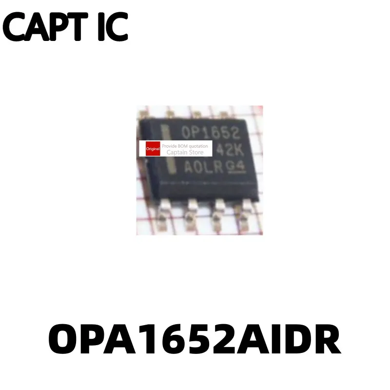 5PCS OPA1652 OPA1652AIDR screen printed OP1652 SOP-8 audio amplifier chip