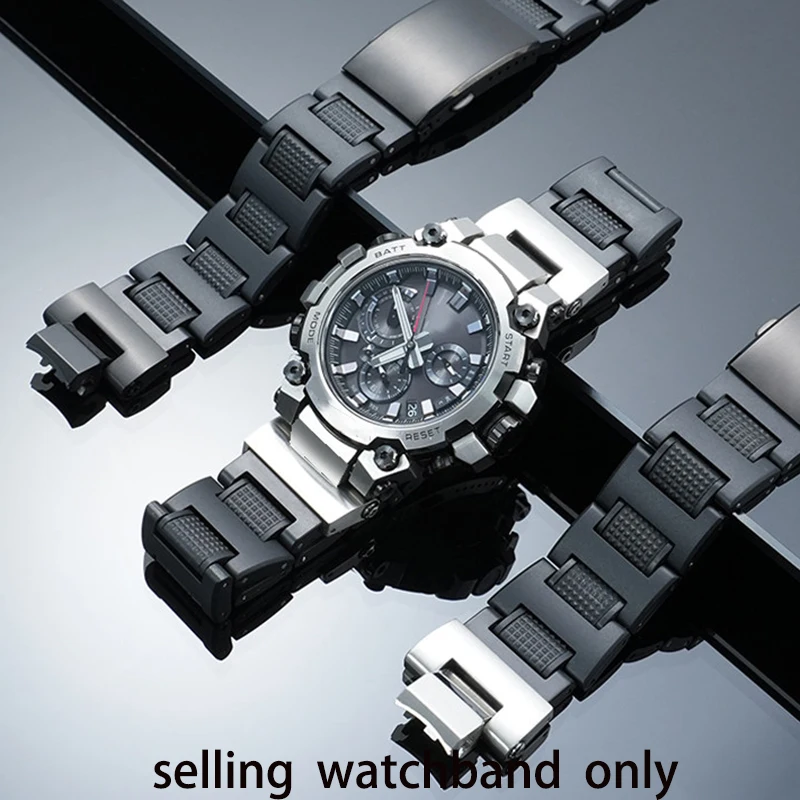 

For CASIO watch 5672 MTG-B3000 modified lightweight plastic steel strap quick detachable watch chain men's wristband bracelet