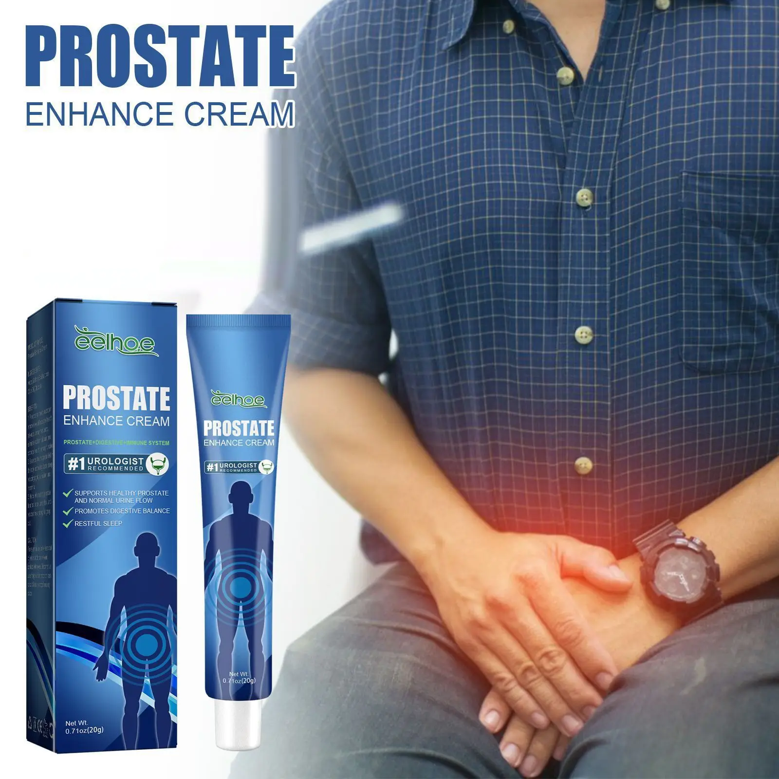 Men's Care Cream for Daily Body Massage and External Use, Gentle Body Care and Moisturizing Care Cream for Men