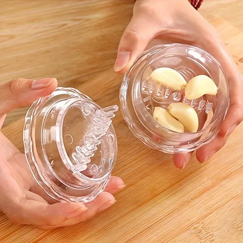 Manual Portable Twist Garlic Ginger Box Crusher Press Mincer Grinder Chopper Plastic Mini Handheld Kitchen Gadget Masher Cutter