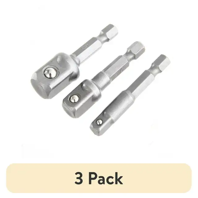

(3 pack) Hyper Tough 3-Piece Quick Connect Socket Adapter Set AU85043K, Socket Wrench and Set Type, New Condition