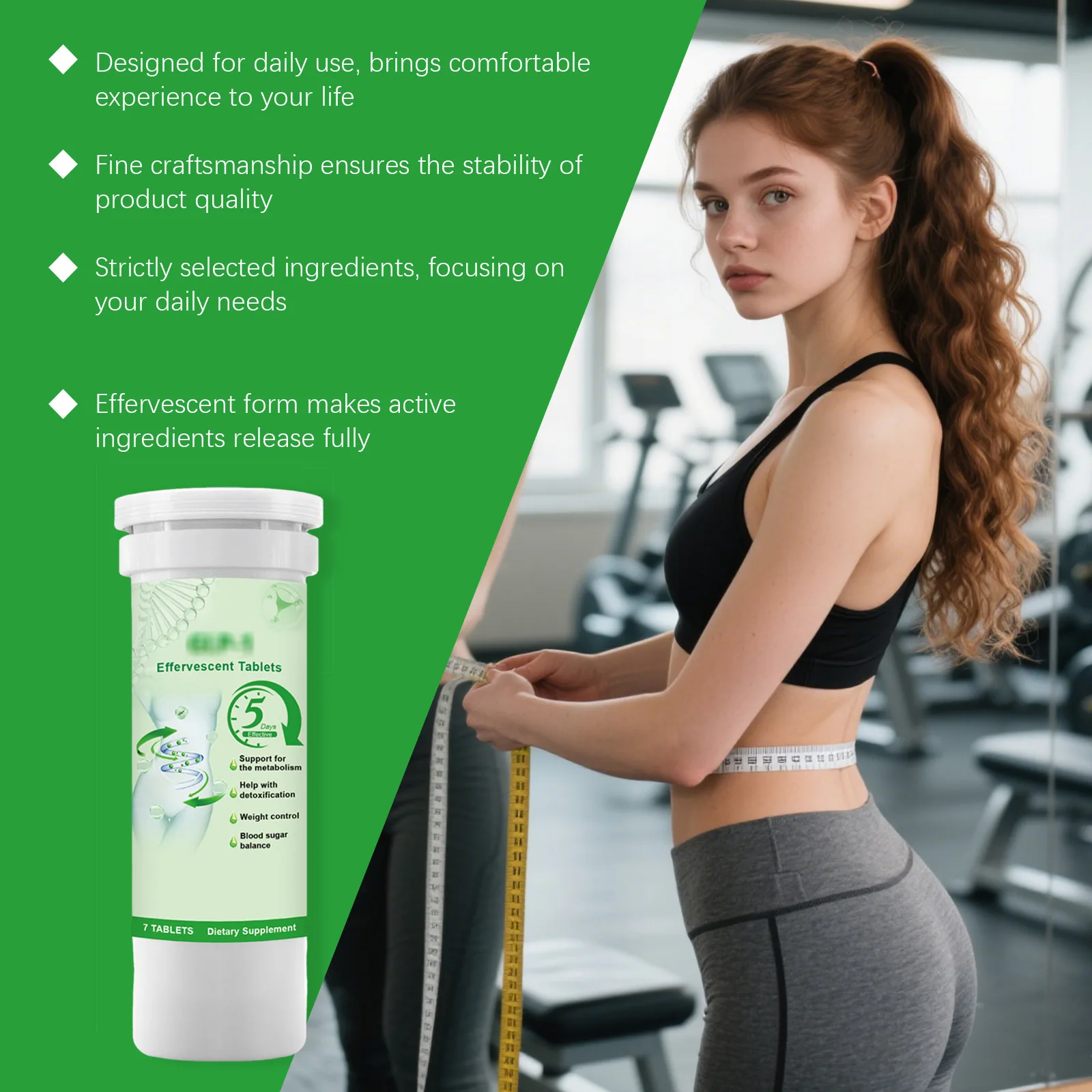 GLP1 Effervescent Tablet Oral Dissolving Supplement Support Blood Sugar Maintenance Metabolic Support Daily Body Care