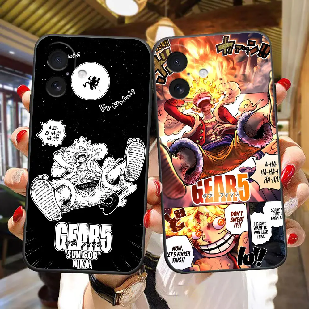 Phone Case For iphone 17 AIR 17E 16E SE4 16 15 14 8 7 Plus 13 12 11 Pro XR Max Funda Shell Cover Anime One P-Piece Gear 5 Luffy