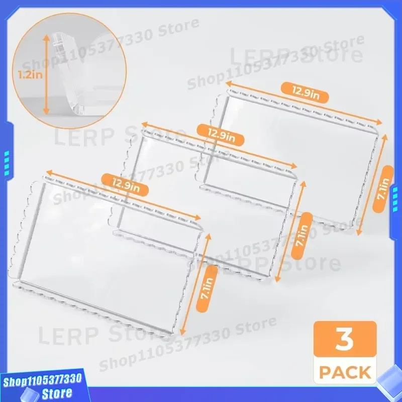 Clear Acrylic Serving Tray for Desserts Cakes and Fruits Elegant Party Table Decoration Platter for Coffee Tea Snacks Food