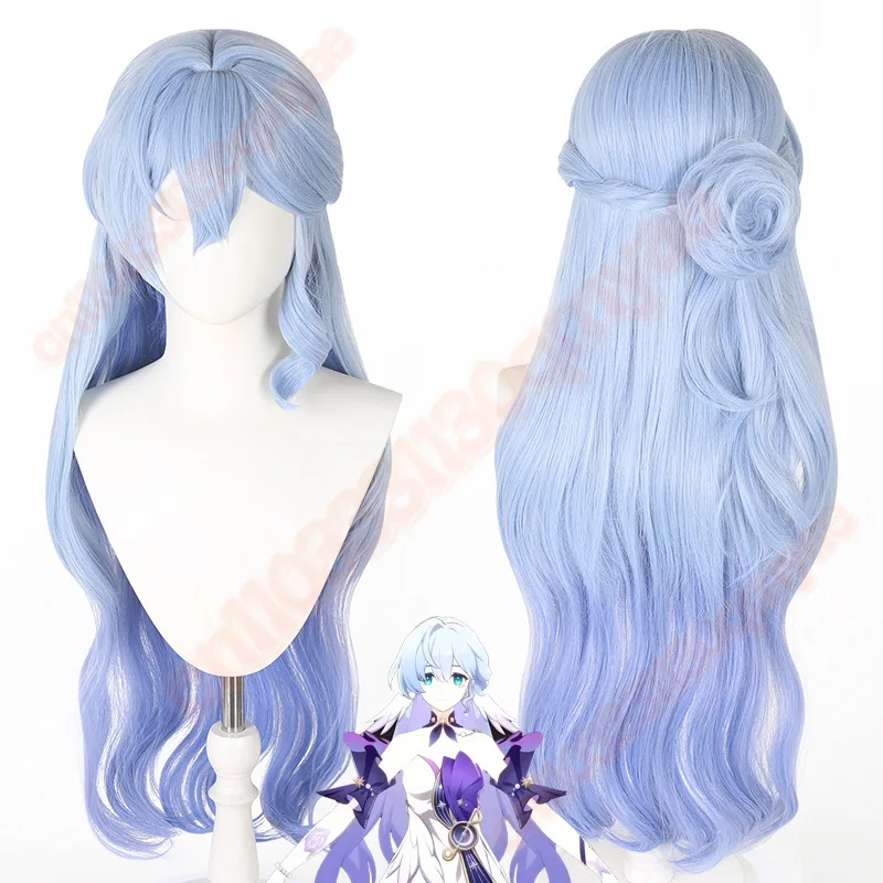 Honkai Star Rail Robin Cosplay Perücke 96 cm langes blaues Haar Sänger Sonntag Halloween Party für Frauen Mädchen