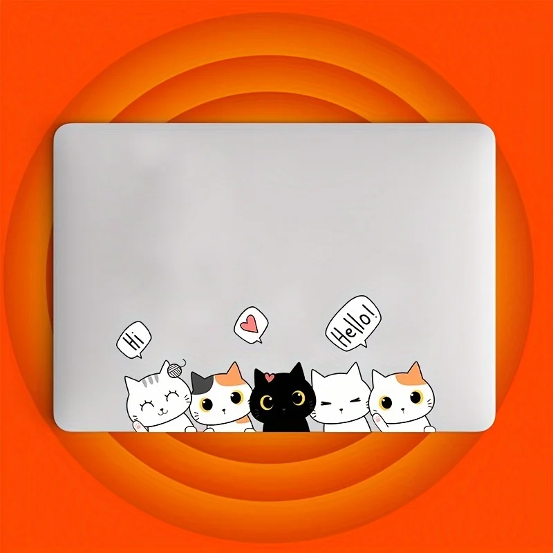 

Cute Cartoon Cat Vinyl Sticker - Perfect for Windows, Bumpers, and Laptops!