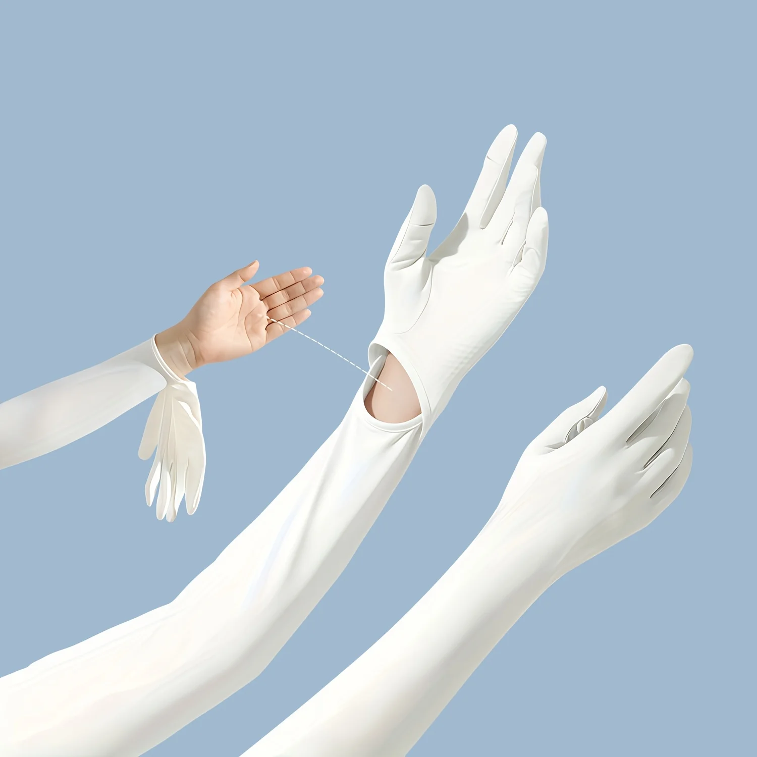 AliExpress NONE SummerLong Ice Cuff Gloves Are An Ideal Choice for Outdoor Activities Such As Fishing, Cycling, Travel, and Driving