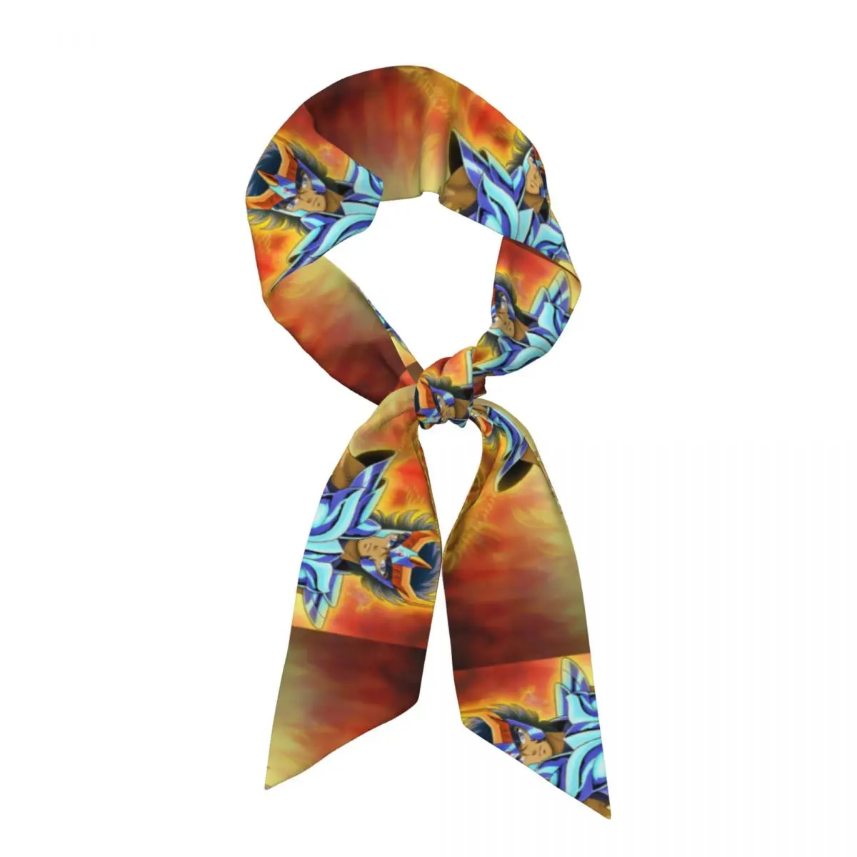 Saint Seiya Knights Of The Zodiac Ikki Phoenix Women Long Narrow Scarf Soft Skinny Scarf Multi-use Neck Head Wrap for