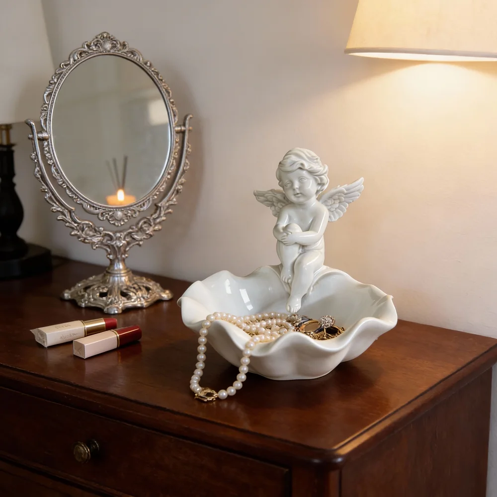 Mid-Century Nordic Angel Entryway Decor High-End Key Jewelry Organizer for Front Door Unique Home Niche Design