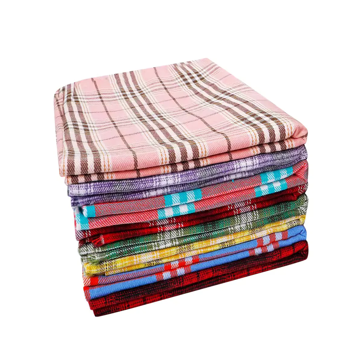 100% Cotton Plaid Fabric Brushed By The Meter for Skirt Clothes Scarf Pants Coat Diy Sewing Skincare Soft Striped Cloth Autumn