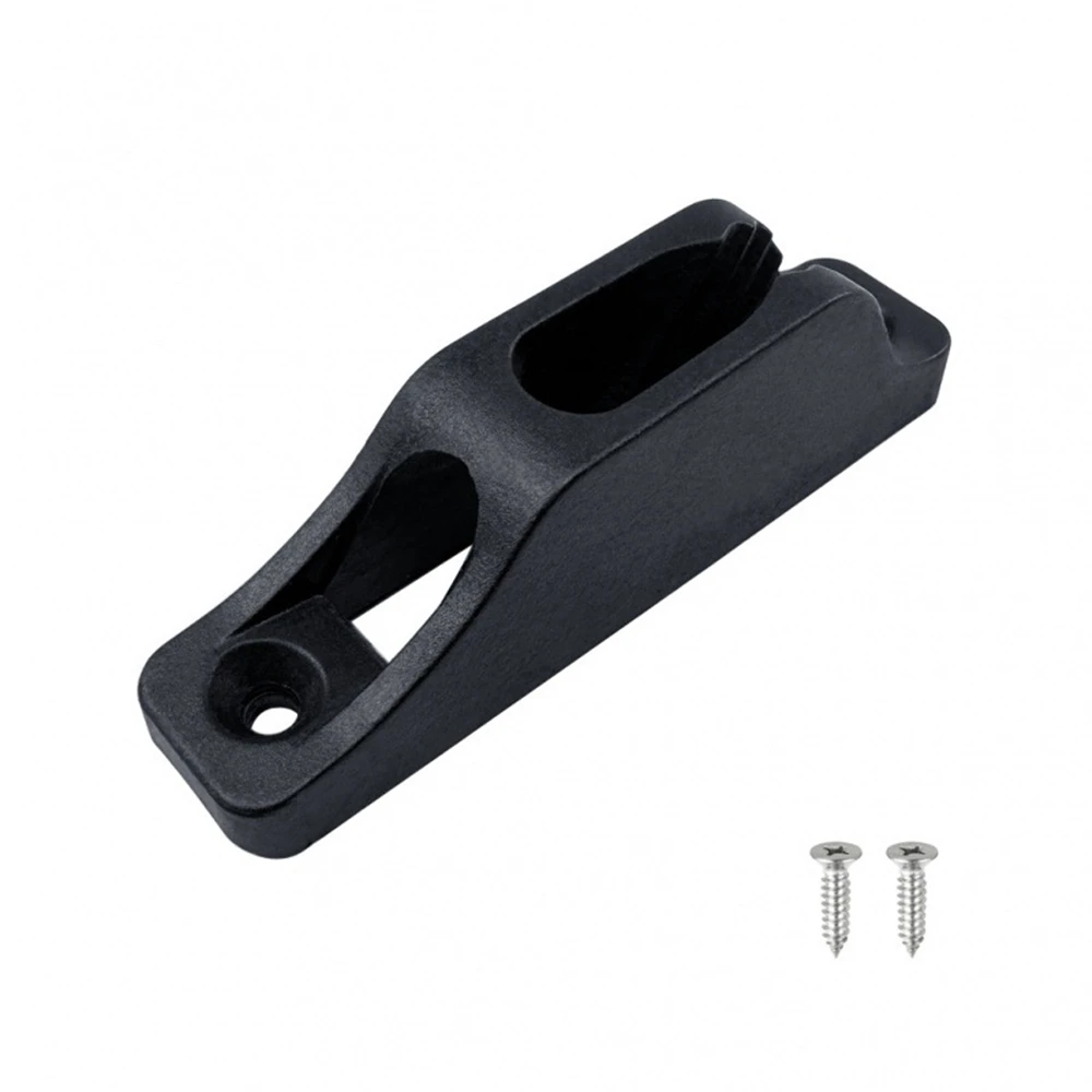 

Boat Accessories Black Nylon Jam Cleat Self-lock Rope Cord Tensioner Runner for Outdoor Safety Canoeing Kayak Surfing Marine