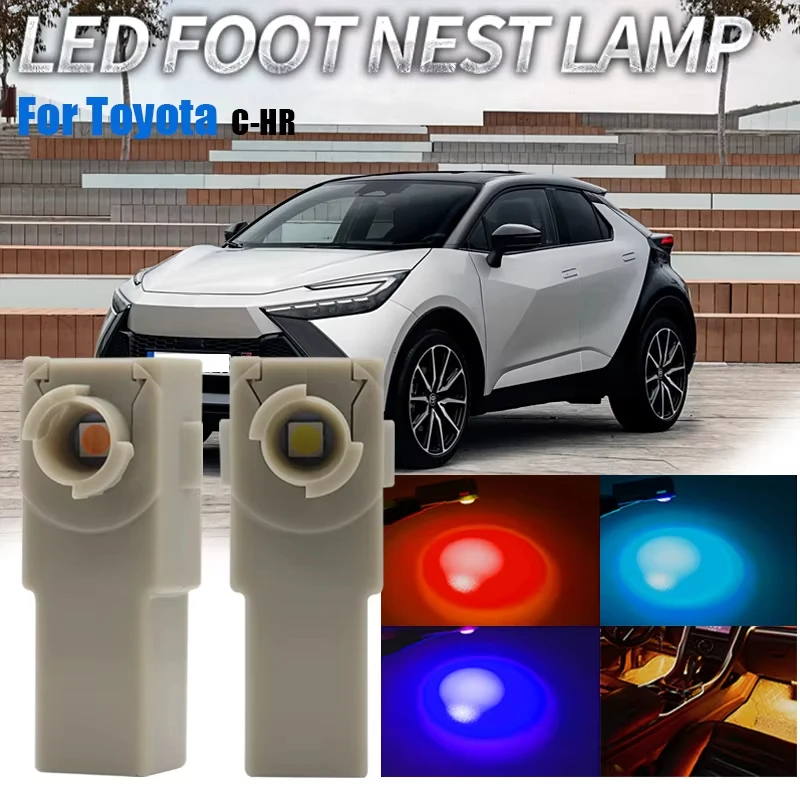 2Pcs LED Car Interior Lights, Suitable for Toyota/Mazda/Subaru Yaris, Camry, Corolla Cross, Decorative Footwell Lights