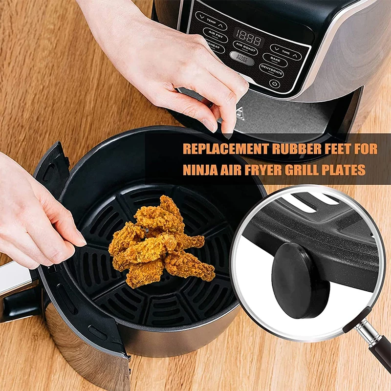 4 Stuks Lucht Friteuse Rubber Tips Vervangende Dop Deksel Voor Lucht Friteuse Grill Pan Rubber Bumpers Keuken Gereedschap